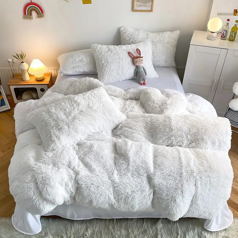 Fluffy 3 Piece Quilt Cover Set (20 Colours)
