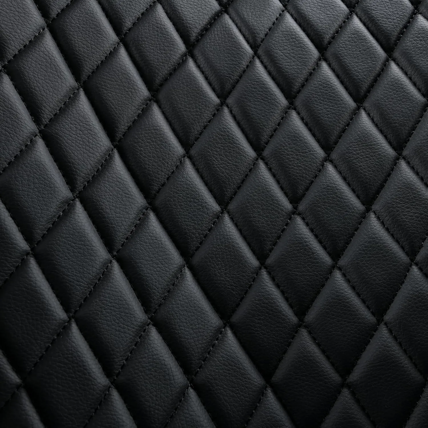 Flying Banner car seat Covers seat Cushions Luxe Fit Faux Leather Easy Installation Vehicles Non Slip Premium (Black Silver, 2 x Front Seat Cover)