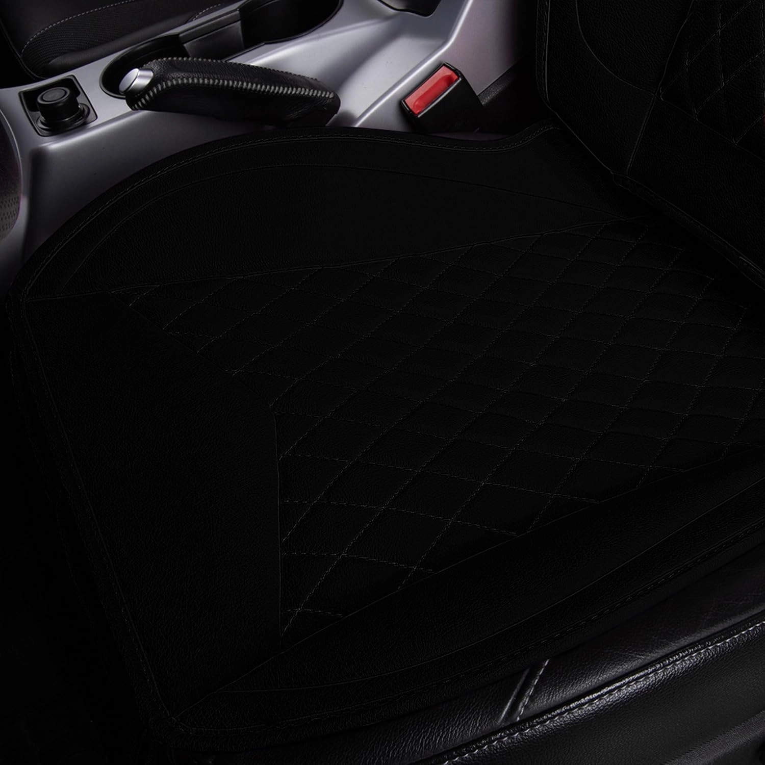 Flying Banner car seat Covers seat Cushions Luxe Fit Faux Leather Easy Installation Vehicles Non Slip Premium (Solid Black, 2 x Front Seat Cover)