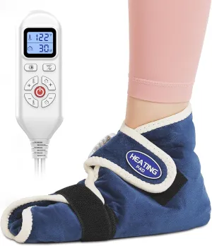 Foot Heating Pad,Heating Pad for Foot for Achilles Tendonitis,Feet Warmers with Adjustable Temperature for Pain Relief,Auto Shut Off Electric Heated Ankle Warmer for Men Women