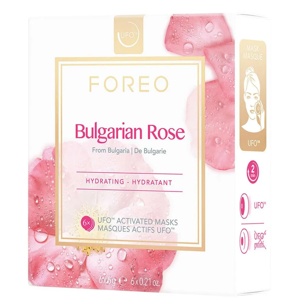 FOREO UFO Activated Mask Treatment for Anti-Aging, Bulgarian Rose, 0.21 Ounce (Pack of 6)