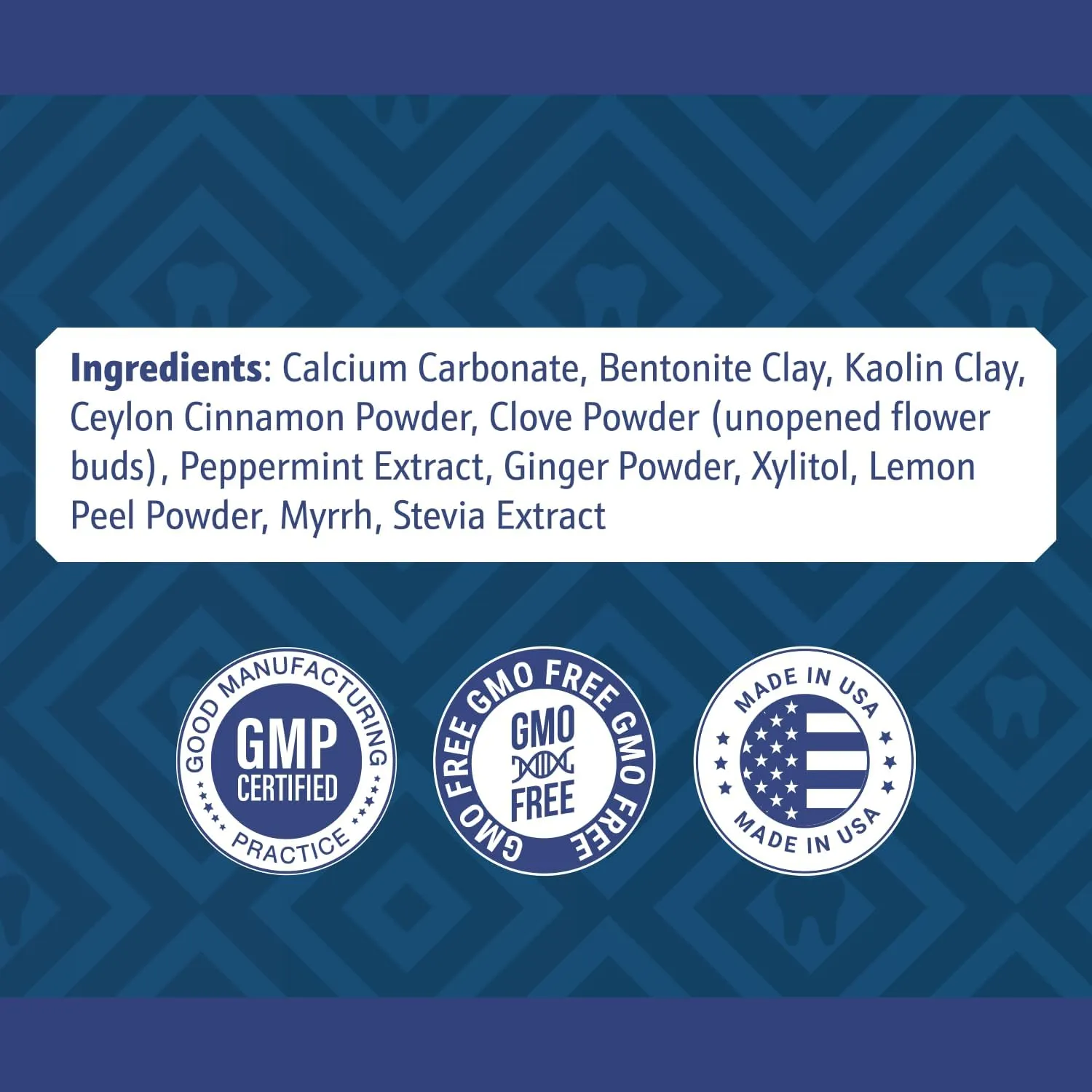 FortBite - Natural Tooth Powder with Kaolin Clay, Bentonite Clay and Plant-Based Ingredients for Gums and Teeth Health | Non-GMO, Made in The USA, GMP-Certified | 1.59Oz, 45g | 1 Month Suppy