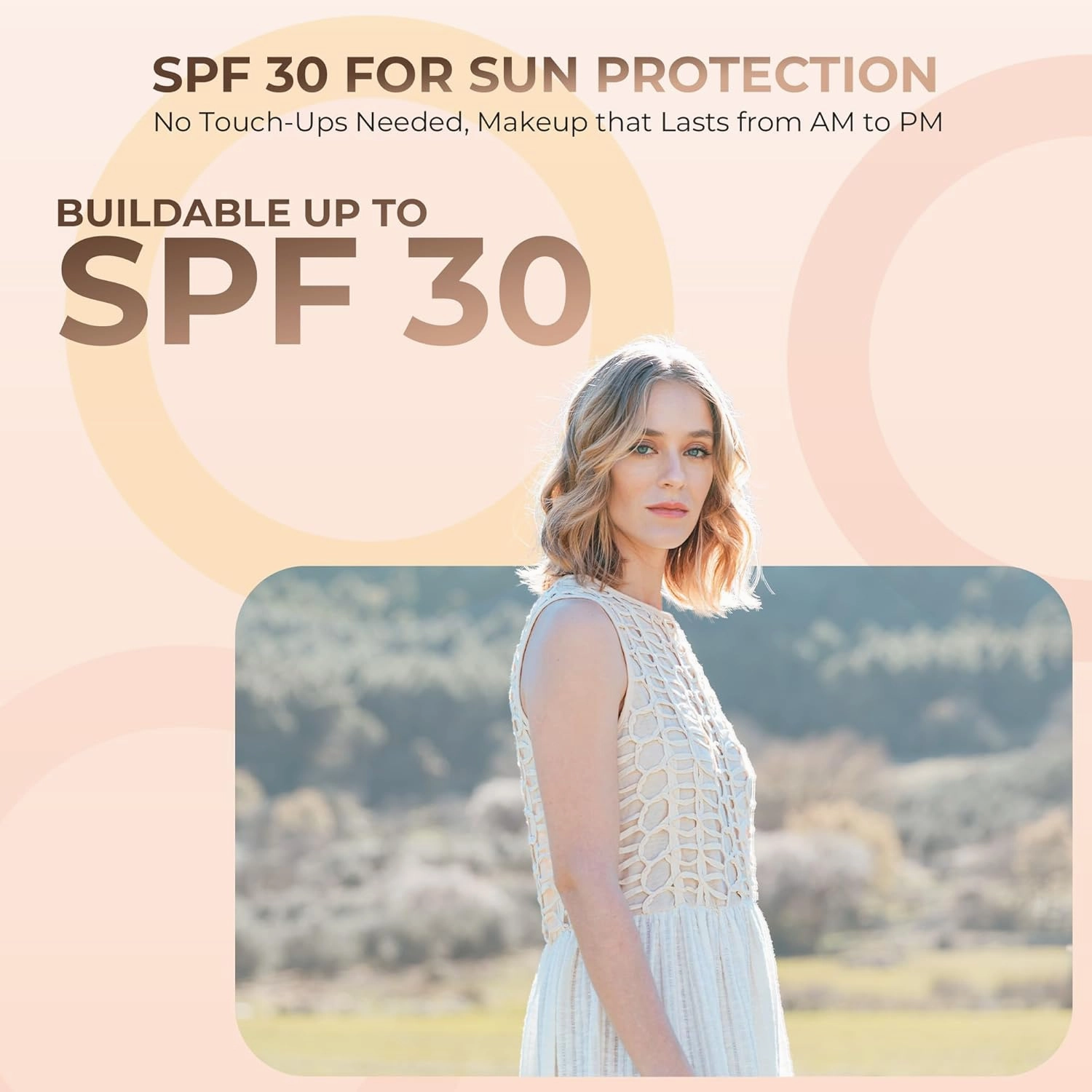 FOUNDATION with FLAWLESS FACE BRUSH Mineral Makeup (LIGHT) Matte Natural Loose Powder Bare Skin Cosmetics Full Coverage Long Lasting All Skin Types SPF 18