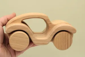 Free Shipping Natural Wooden Sport Car Jeep, BT73 : Eco-Friendly Gift with Montessori and Waldorf Educational Influence Lotes Toys Baby Gift