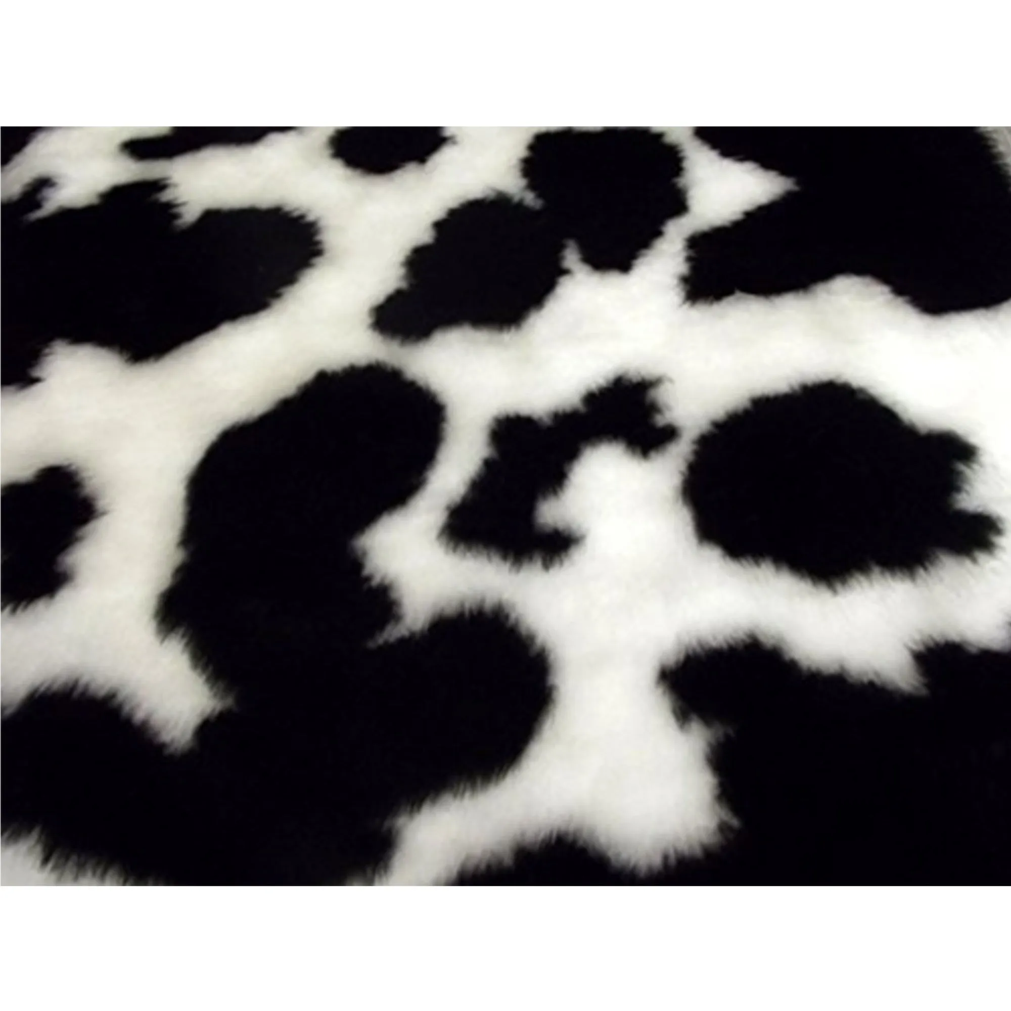 Friesian Cow Faux Fur Fabric - Sample (approx. 10cm x 10cm)
