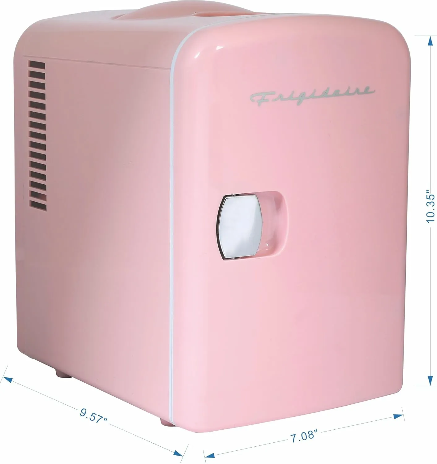 Frigidaire Mini Portable Compact Personal Fridge Cools & Heats, 4 Liter Capacity Chills Six 12 oz Cans, 100% Freon-Free & Eco Friendly, Includes Plugs for Home Outlet & 12V Car Charger - Pink