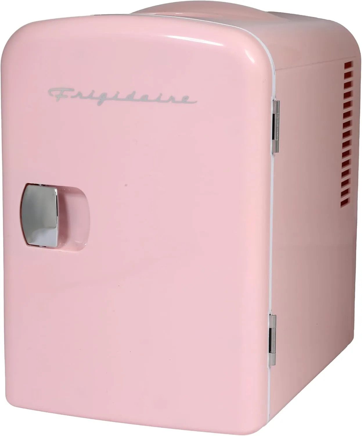 Frigidaire Mini Portable Compact Personal Fridge Cools & Heats, 4 Liter Capacity Chills Six 12 oz Cans, 100% Freon-Free & Eco Friendly, Includes Plugs for Home Outlet & 12V Car Charger - Pink