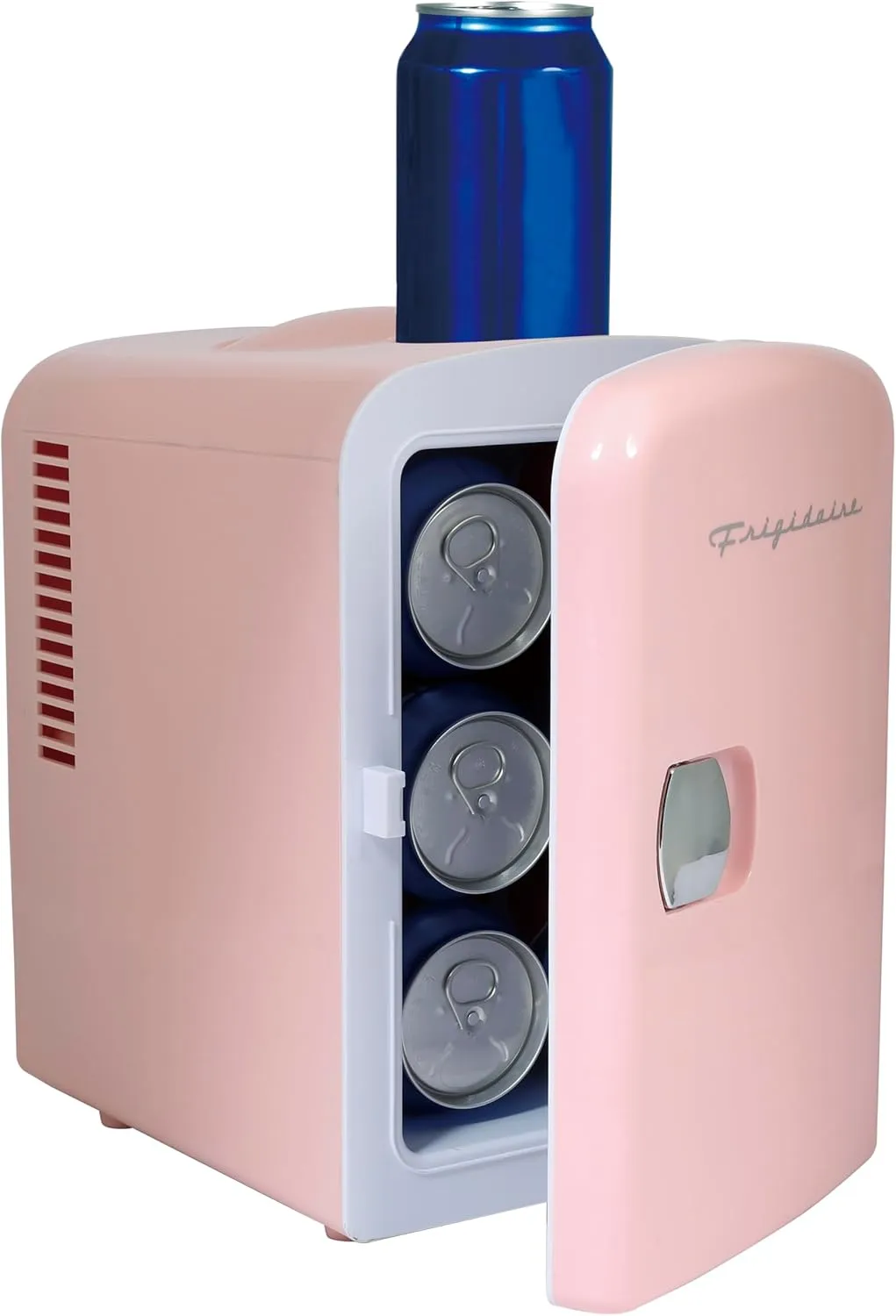 Frigidaire Mini Portable Compact Personal Fridge Cools & Heats, 4 Liter Capacity Chills Six 12 oz Cans, 100% Freon-Free & Eco Friendly, Includes Plugs for Home Outlet & 12V Car Charger - Pink