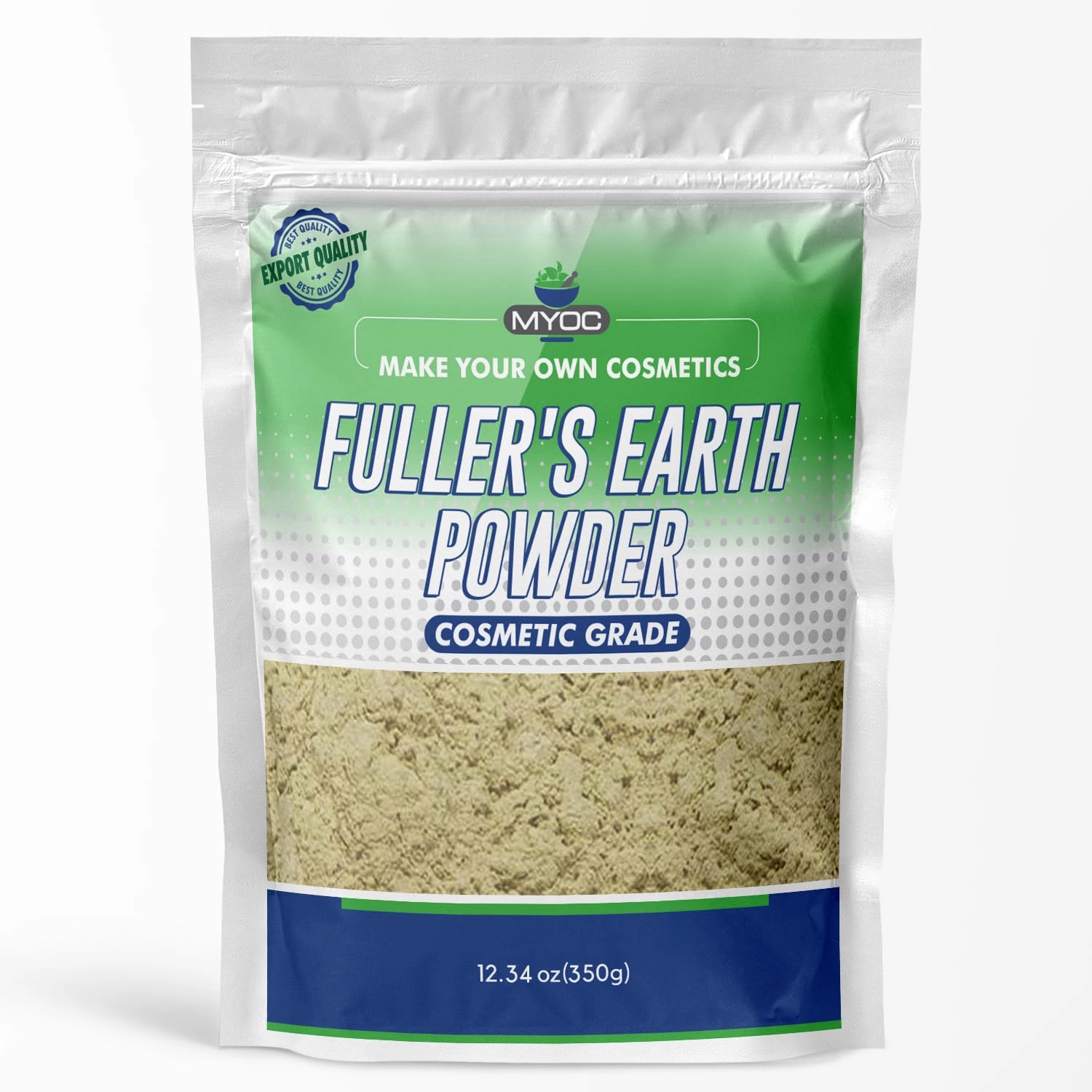 Fuller's Earth Powder - 12.34 Oz (350g) - Premium Cosmetic Grade Multani Mitti Clay for Face Masks and Skincare - Bulk Packaging for DIY Beauty Treatments