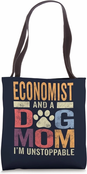 Funny Economist Dog Mom Shirt Economist And A Dog Mom Pet Tote Bag