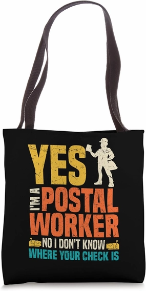Funny Mailman Postal Worker Letter Postman for Men Tote Bag