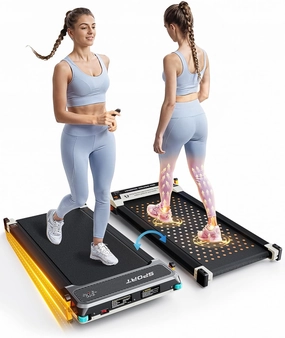 FUNRAY Versatile Walking Pad Treadmill with Incline - Dual-Sided Under Desk Treadmill with Foot Massage,2 in 1 Walking Machine for Home/Office with 330LBS Weight Capacity