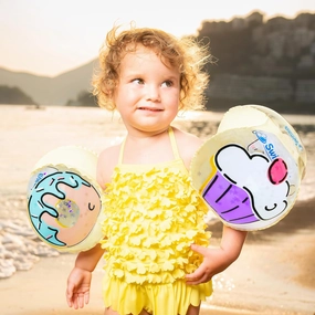 G4 Arm Floaties for Babies, Toddlers & Kids (22-66 lbs, 18M ) - Safe & Fun Inflatable Water Wings for Swim Learning & Family Pool Play (Donut)