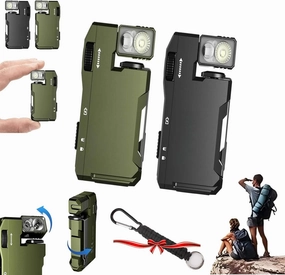 G5 Rechargeable EDC Flashlight – 400 Lumen Magnetic Mini Flashlight, Waterproof Pocket LED Flashlight for Outdoor, Home, Car, Emergency (Green   Black)