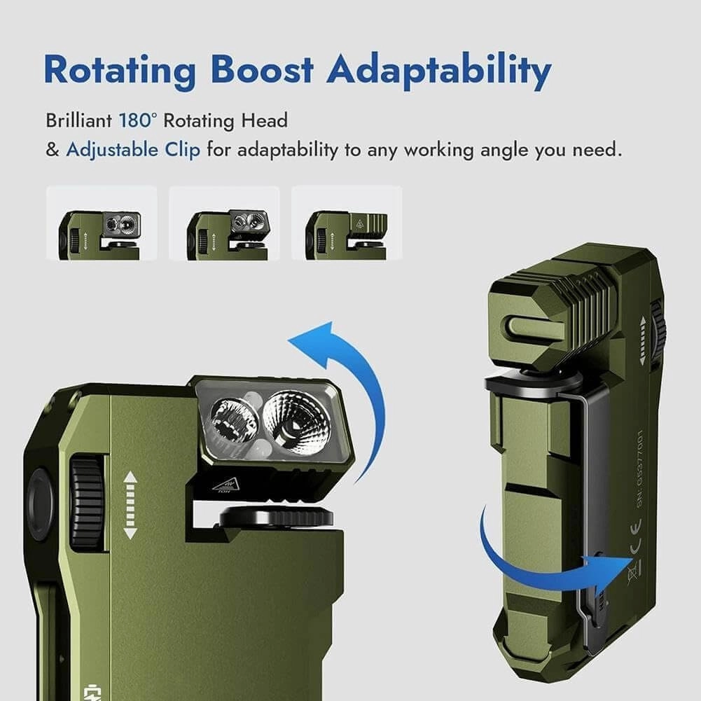 G5 Rechargeable EDC Flashlight – 400 Lumen Magnetic Mini Flashlight, Waterproof Pocket LED Flashlight for Outdoor, Home, Car, Emergency (Green   Black)