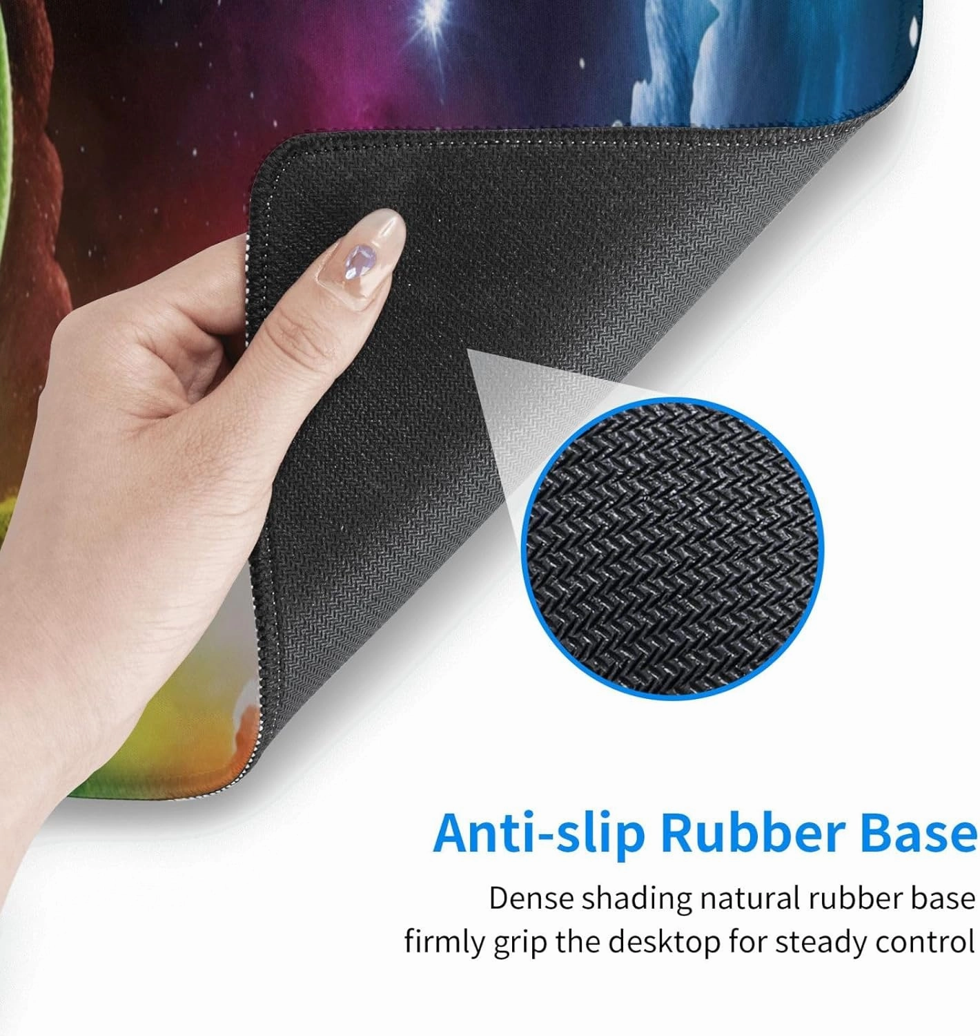Gaming Mouse Pad,Large Non-Slip Rubber Base Mousepad,Keyboard Mouse Mat,Desk Pad with Stitched Edges,31.5x11.8inch,Nebulae