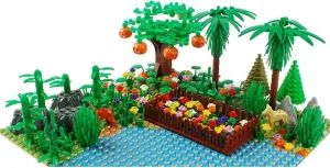 Garden Building Blocks Park Sencery Accessories Plant Set Building Bricks Kit DIY Building Set Compatible All Major Brands(#9)