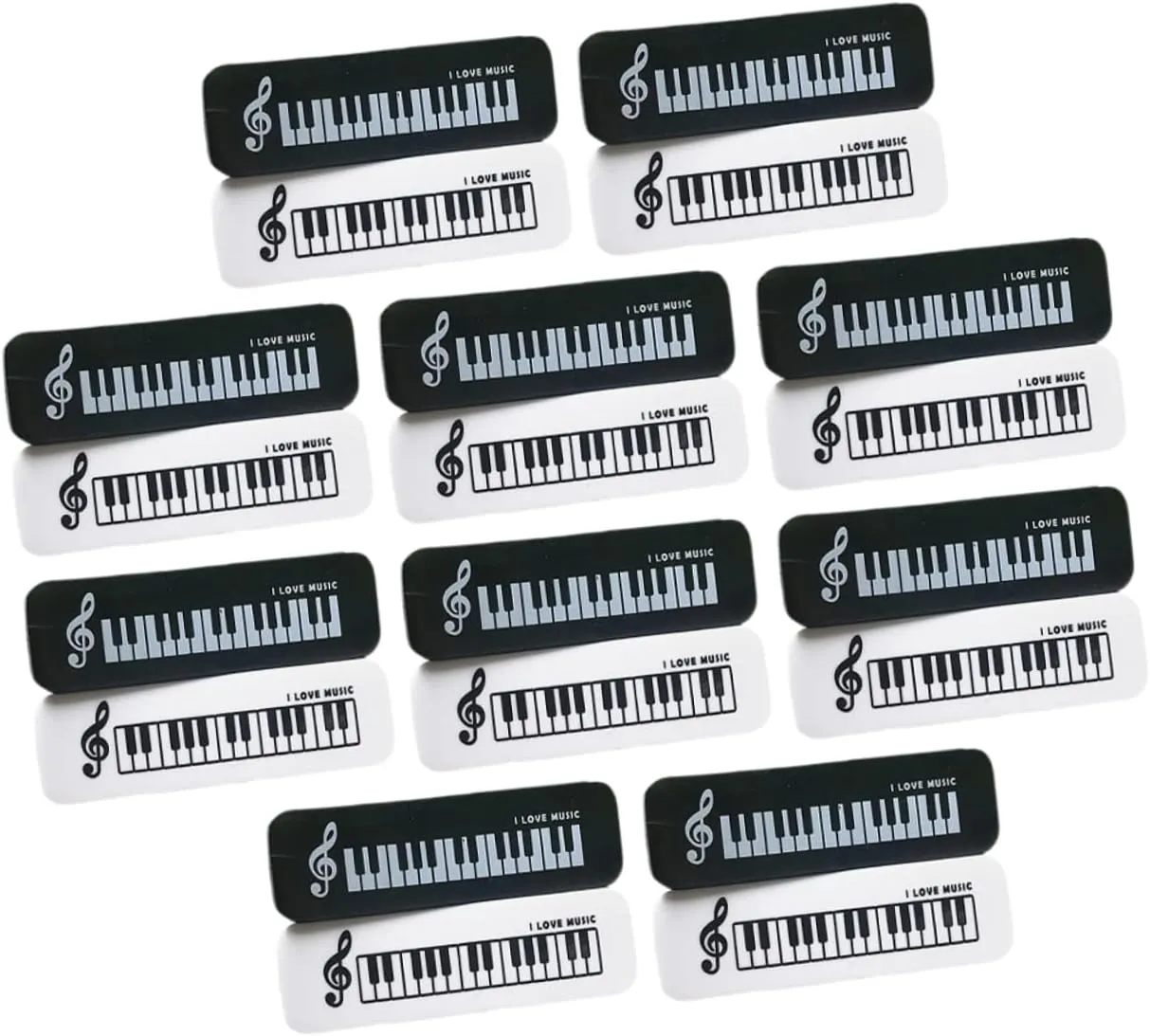 Gatuida 20 pcs Piano Shaped Erasers Cute Small Erasers for Students Classroom Rewards Portable Lightweight Decorative School Supplies