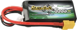 Gens ace 2S Lipo Battery 7.4V 2200mAh 35C Soft Case Pack with XT60 Plug for Ompatible with Rc TRX 1/16 E-Revo VXL Summit Slash Losi 1/14 Mini 8ight and Rc Cars