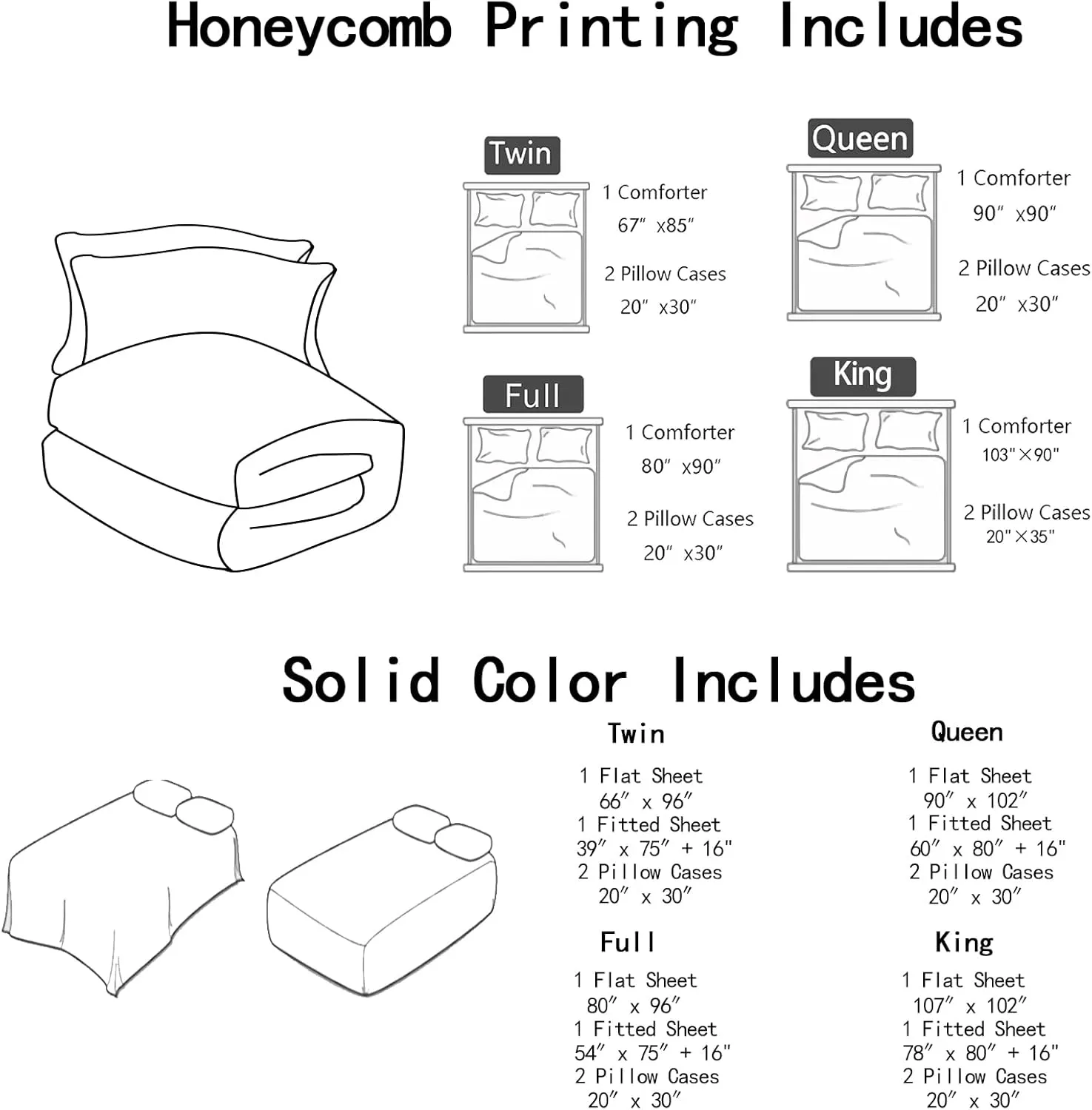 Geometric Yellow Black Triangle Twin Size Comforter Set,Light Honeycomb Bedding Set 7 Piece in A Bag,Bed Sheet Set Geometry Decor,Microfiber Lightweight All Season