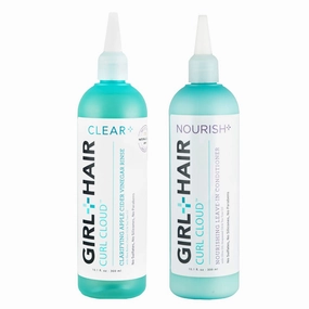 GIRL HAIR Clear and Nourish Set, Apple Cider Vinegar Rinse and Shea Butter Leave in Conditioner, Nourish Scalp and Hair