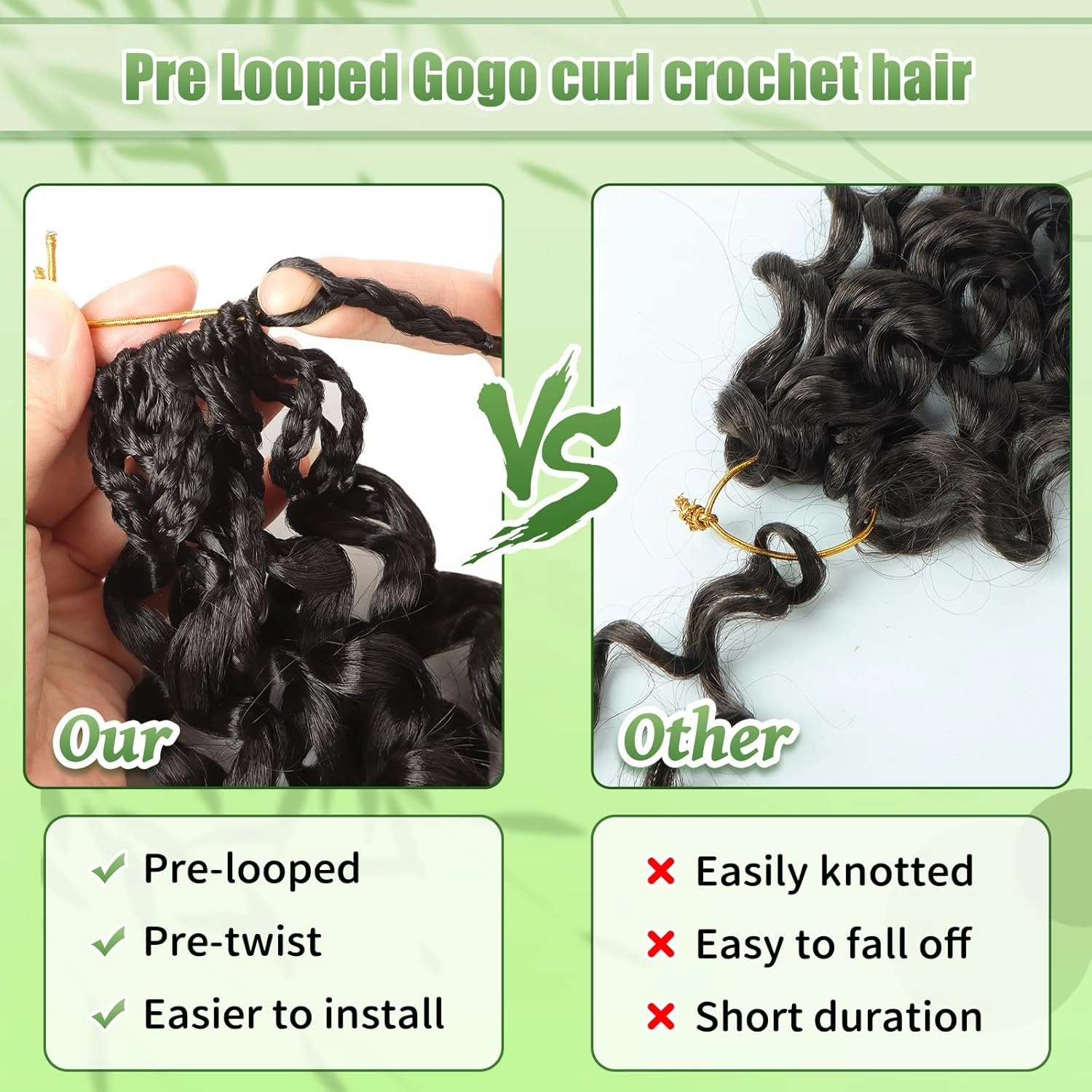 Gogo Curl Crochet Hair 8 Packs Ocean Wave Crochet Hair Pre Looped Deep Twist Goddess Box Braids Curly Water Wave Synthetic Braiding Hair For Black Women (#4, 12 Inch (Pack of 8))