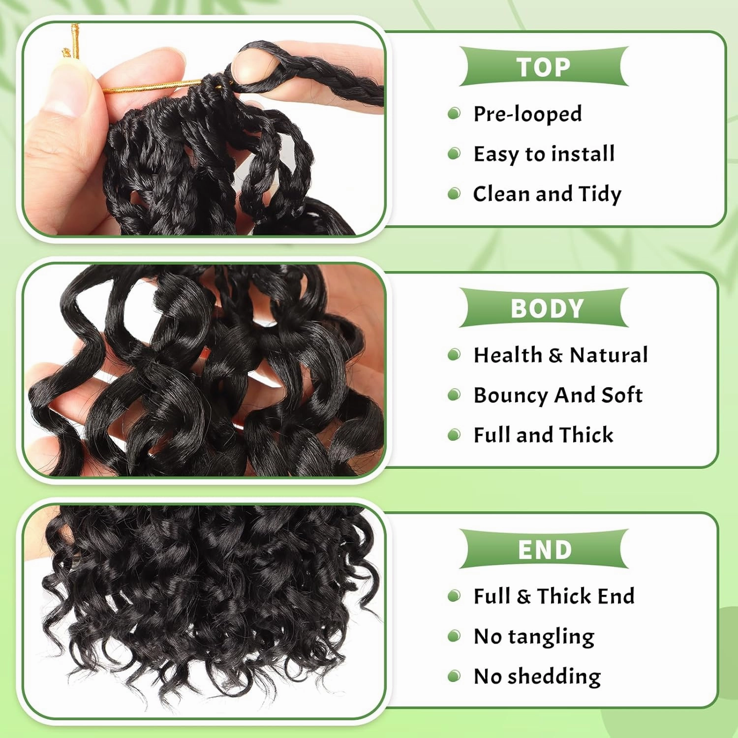 Gogo Curl Crochet Hair 8 Packs Ocean Wave Crochet Hair Pre Looped Deep Twist Goddess Box Braids Curly Water Wave Synthetic Braiding Hair For Black Women (#4, 12 Inch (Pack of 8))