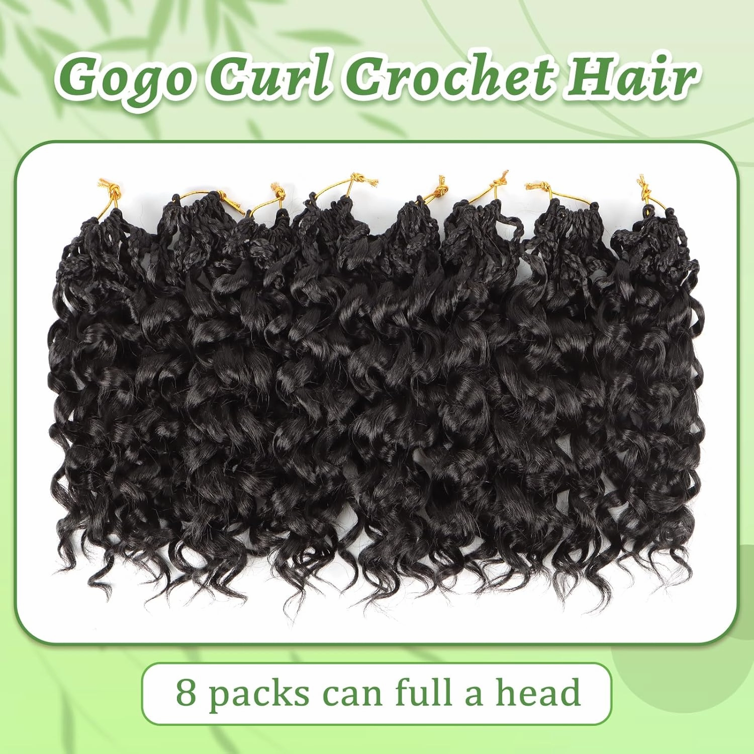 Gogo Curl Crochet Hair 8 Packs Ocean Wave Crochet Hair Pre Looped Deep Twist Goddess Box Braids Curly Water Wave Synthetic Braiding Hair For Black Women (#4, 12 Inch (Pack of 8))