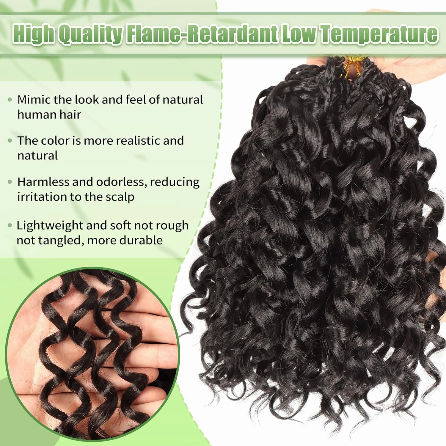 Gogo Curl Crochet Hair 8 Packs Ocean Wave Crochet Hair Pre Looped Deep Twist Goddess Box Braids Curly Water Wave Synthetic Braiding Hair For Black Women (#4, 12 Inch (Pack of 8))