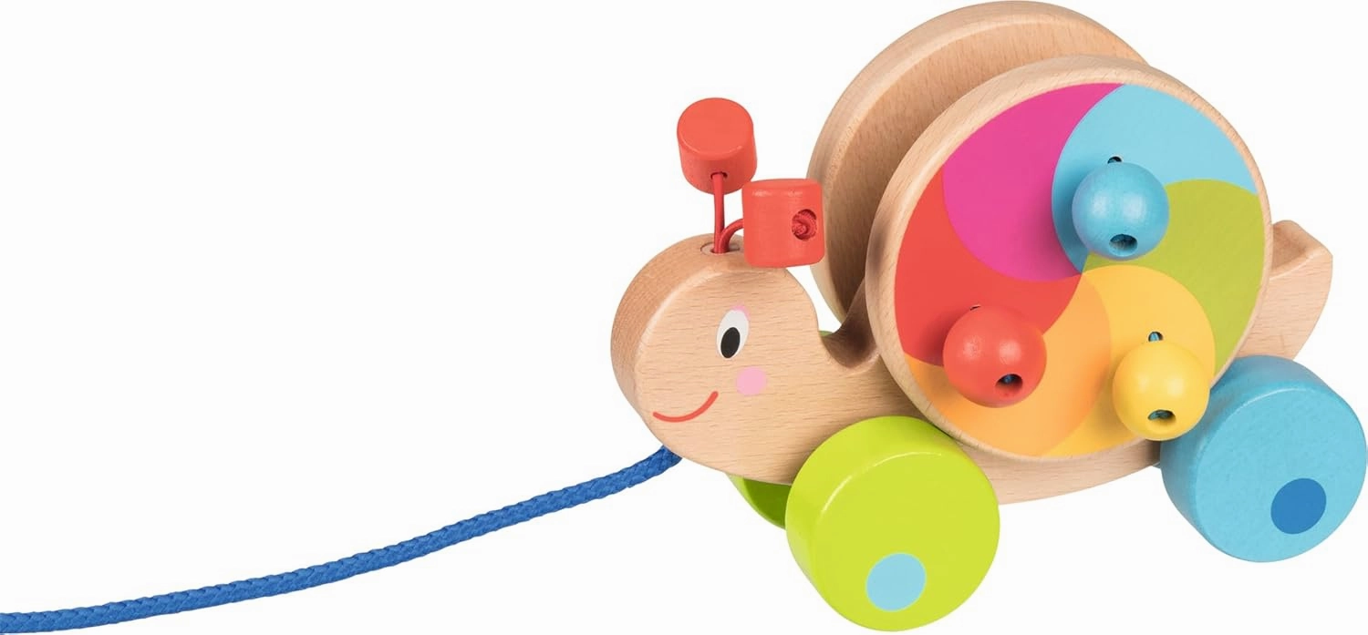 Goki 54900 Snail Drag Baby Balls, Multi-Coloured (Multi-Coloured)