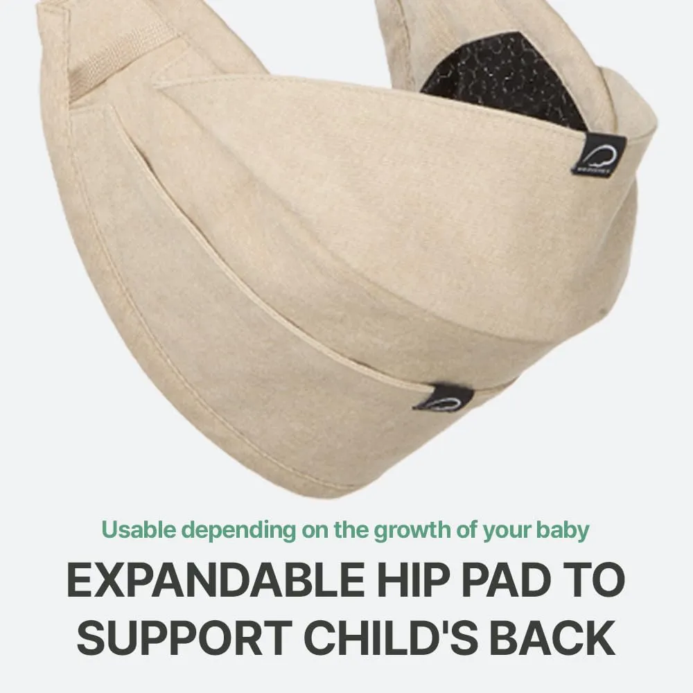 GOOSEKET 365 Toddler Carrier, 100% Cotton, Lightweight, Easy-to-USE, Portable, Suitable from 6-48 Months, Supports UP to 44LBS (Gray Leopard)