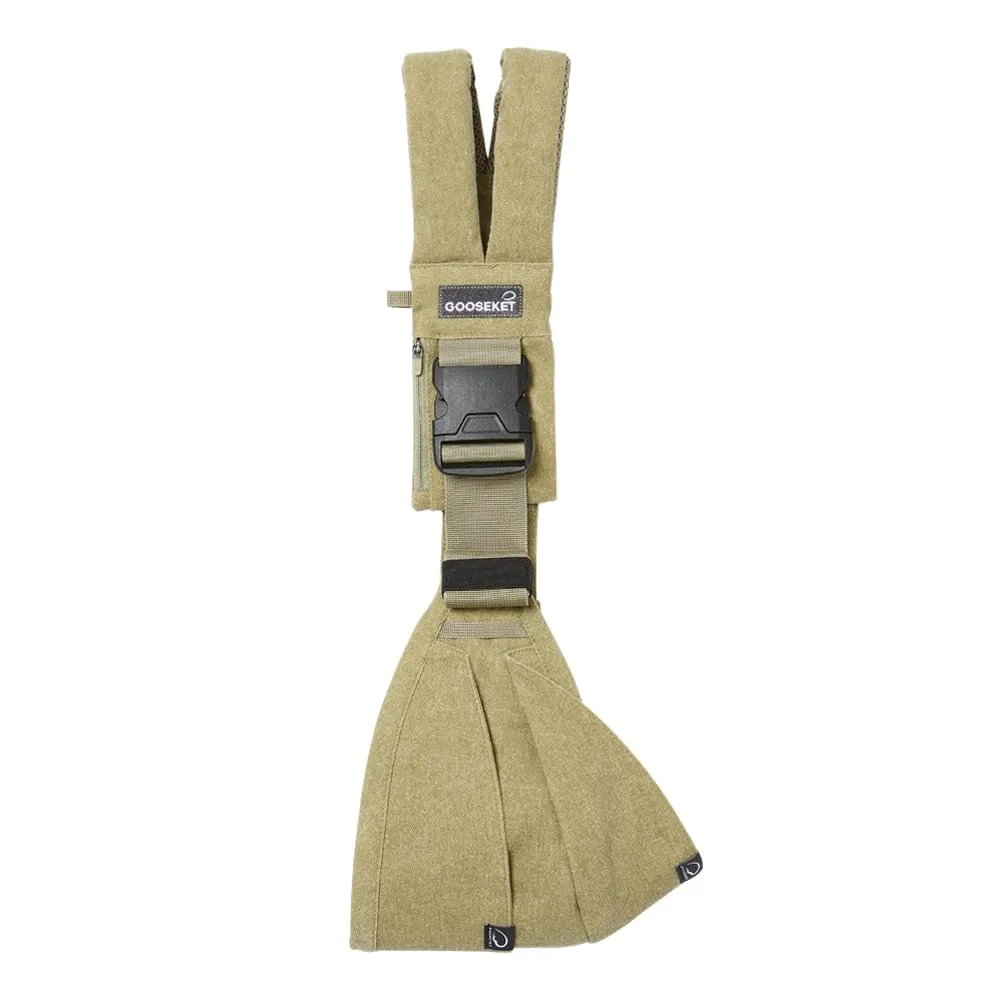 GOOSEKET 365 Toddler Carrier, 100% Cotton, Lightweight, Easy-to-USE, Portable, Suitable from 6-48 Months, Supports UP to 44LBS (Khaki)