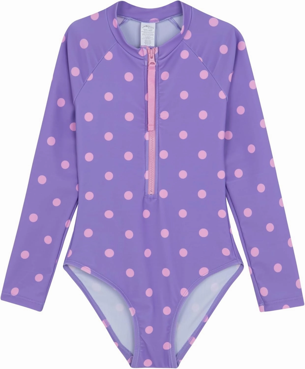 Gottex Kids Long Sleeve Zip Front One Piece Swimsuit Chlorine Fade Resistant and Built-in UPF UV Protection
