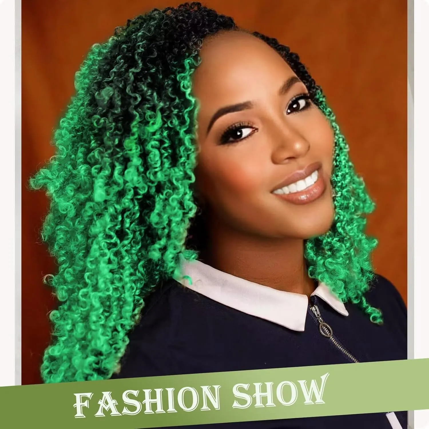 Green Yanky Twist Crochet Hair Pre-looped 8Packs 12inch Pre-twisted Spring Mini Twist Crochet Braid Mini Senegalese Twist Braids Crochet Hair for Black Women #OT/Green
