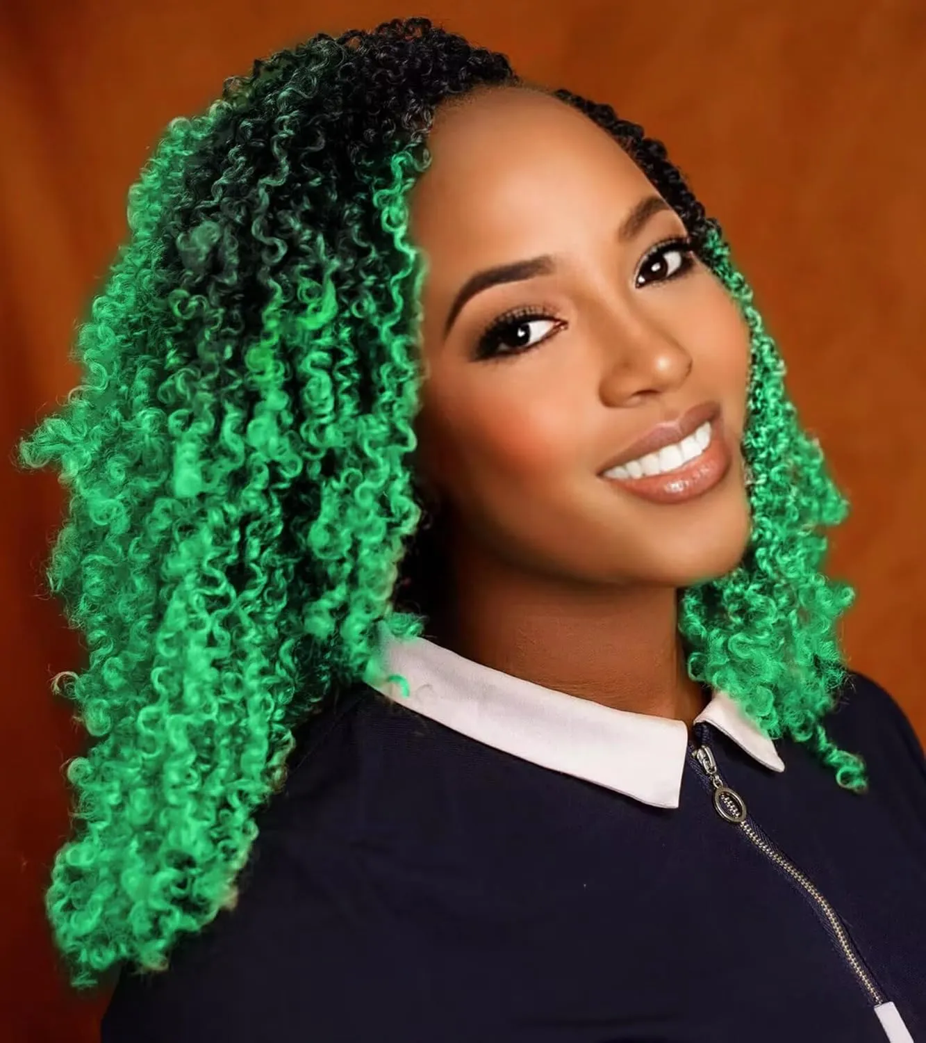 Green Yanky Twist Crochet Hair Pre-looped 8Packs 12inch Pre-twisted Spring Mini Twist Crochet Braid Mini Senegalese Twist Braids Crochet Hair for Black Women #OT/Green