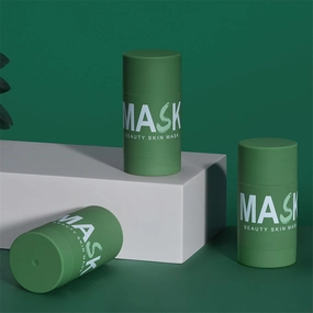 Green Tea Mask Stick for Deep Cleanse, Green Tea Mud Mask, Clay Mask Stick for Poreless Deep Cleanse, Blackhead & Whitehead, Skin Refreshing, Maintain Moisture-Oil Balance, Skin Care Mask 2Pack (3pc)