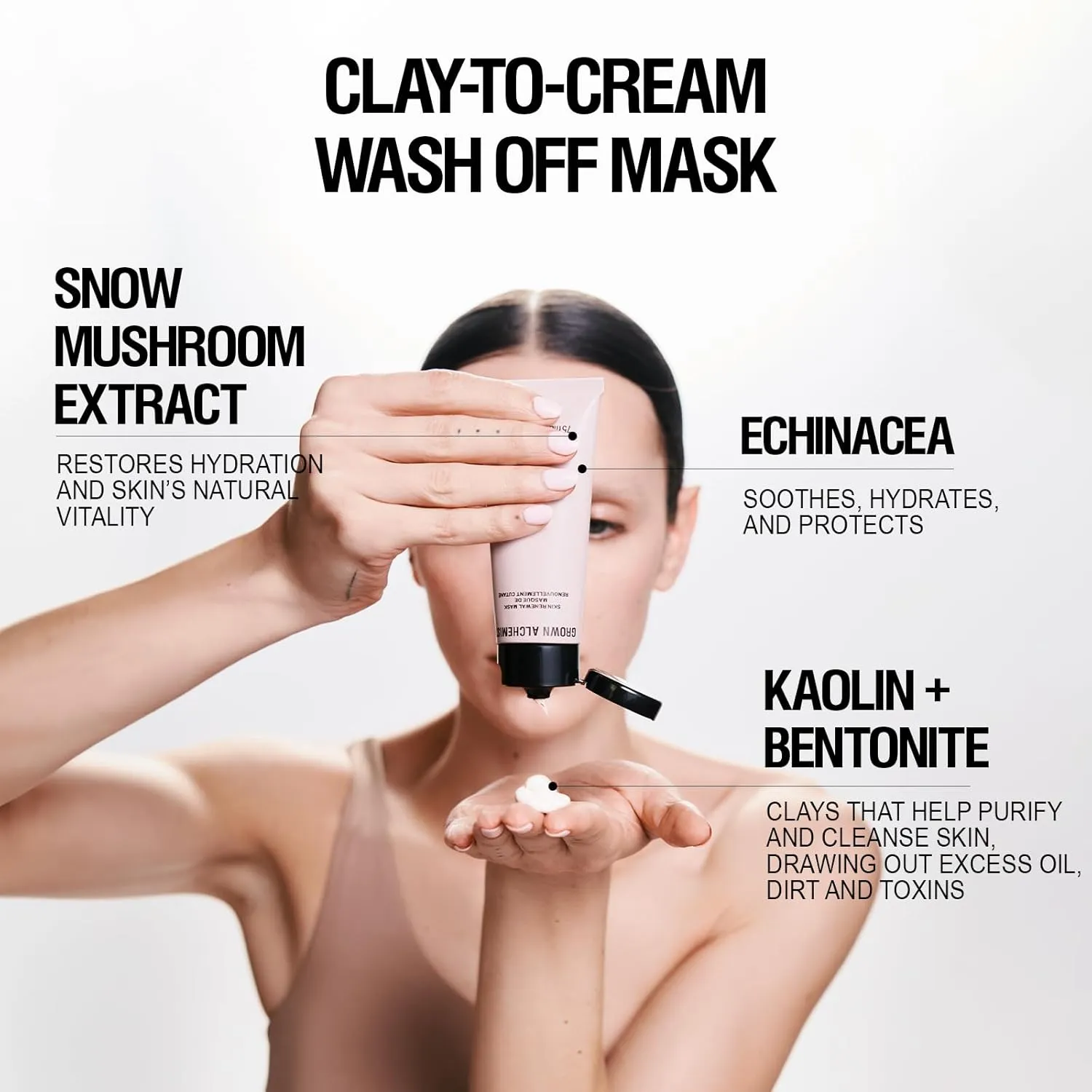 Grown Alchemist Skin Renewal Mask - Deep Cleansing Clay Mask for Face with All Natural Ingredients rich in Vitamins A, E & D - Facial Skin Care Product for Firmer, Smoother, & Toned Skin (75 ml)
