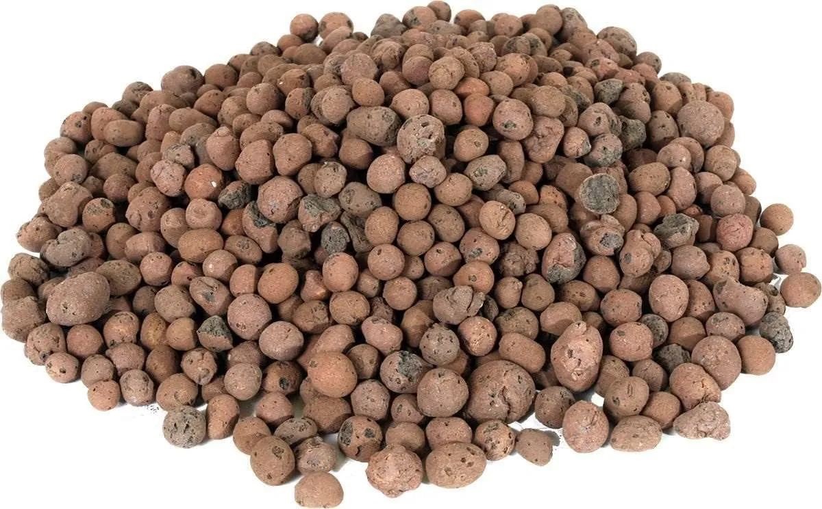 GROW!T GMC40l - 4mm-16mm Clay Pebbles, Brown, (40 Liter Bag) - Made from 100% Natural Clay, Can be used for Drainage, Decoration, Aquaponics, Hydroponics and Other Gardening Essentials