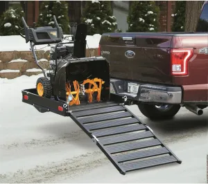 Guide Gear Vehicle Hitch Cargo Carrier, Pickup Truck Ramps Aluminum, Folding, 3-Position, Black