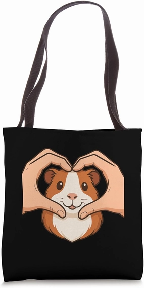 Guinea Pig Heart Hands Love Gesture Pet Lover Tote Bag