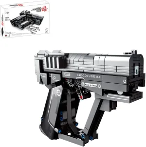 Gun Building Block, 364 Pcs Manually Loaded Shooting Blaster Model Kit, Military Signal Pistol Weapon Building Kit Compatible with Major Brands