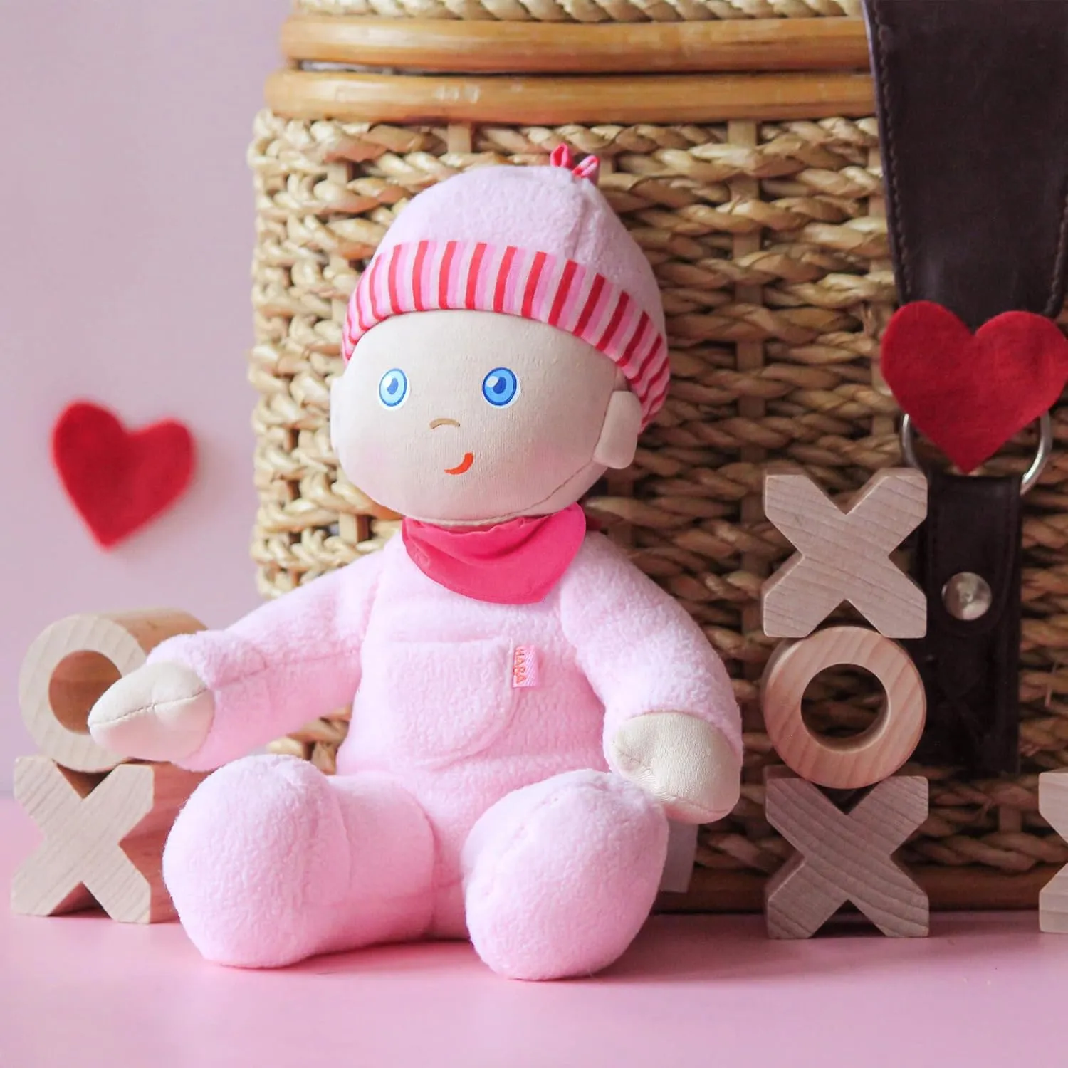HABA Doll Snug Up Luisa 8" My First Baby Doll, Machine Washable & Safe for Birth & Up, Newborn Toys
