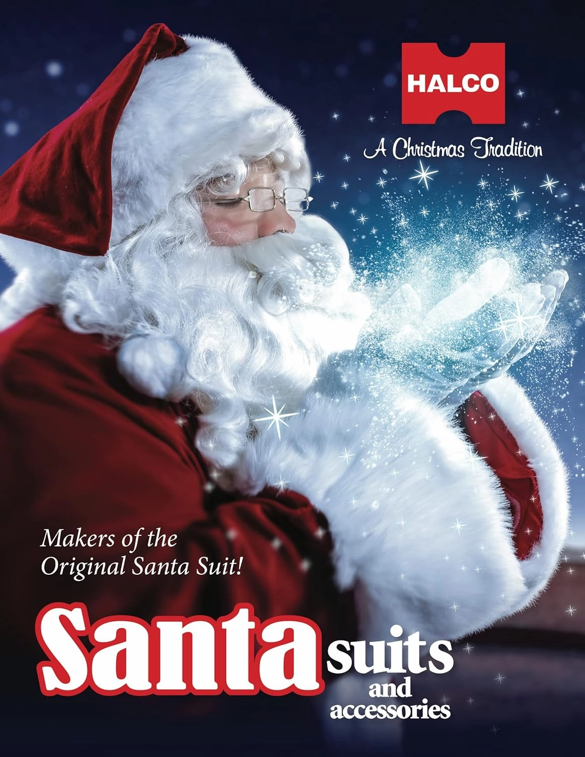 Halco Santa Belly Stuffer Fat Suit Vest Claus Washable Satin Lightweight Tummy Pad Tie Closure Padding