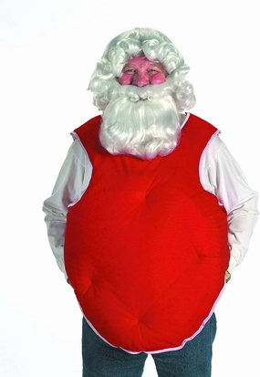 Halco Santa Belly Stuffer Fat Suit Vest Claus Washable Satin Lightweight Tummy Pad Tie Closure Padding
