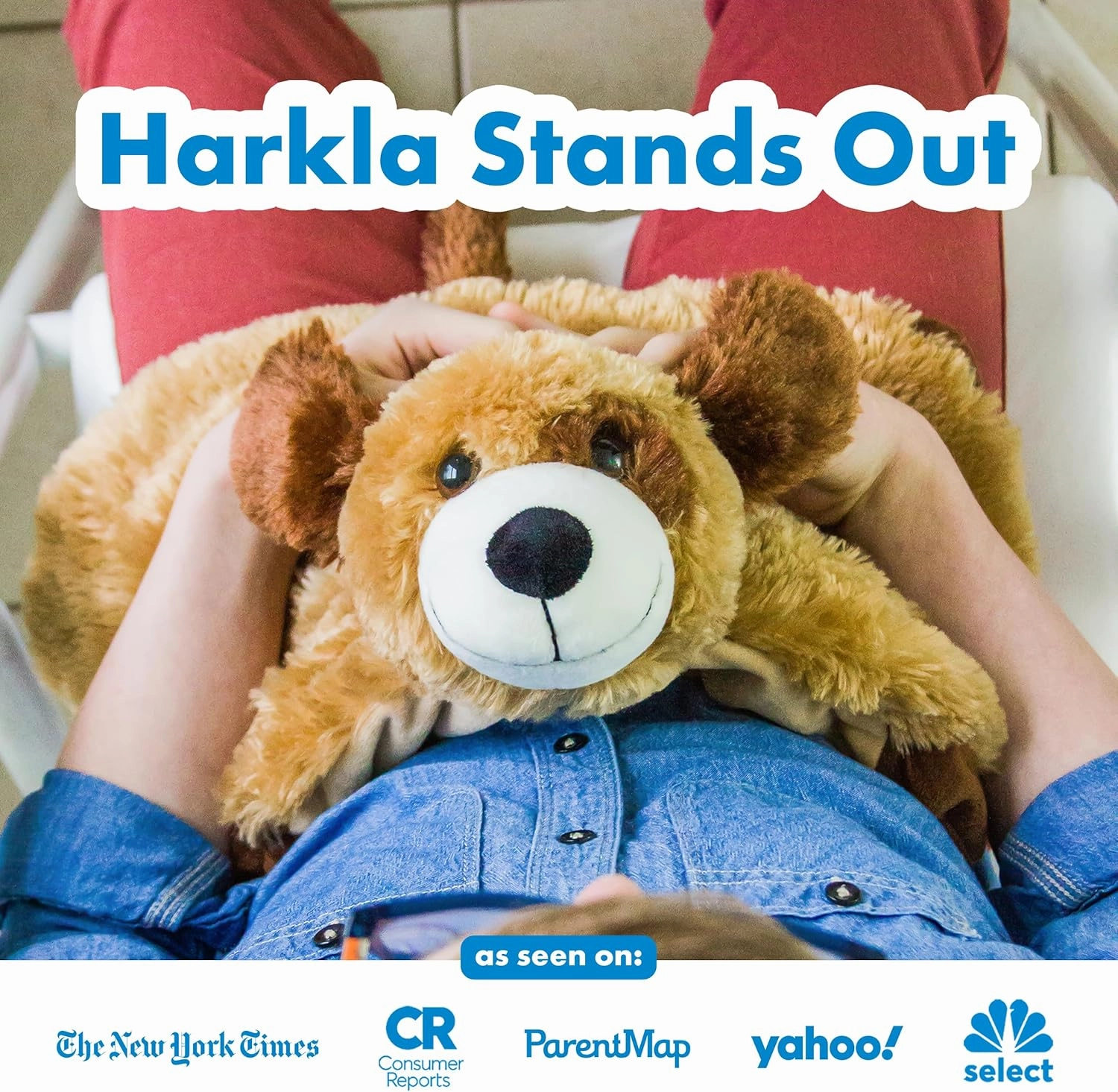 Harkla Weighted Lap Animal for Kids (5lbs) - Includes Dog Cover and Inside Weight - Weighted Stuffed Animals Help with ASD & SPD