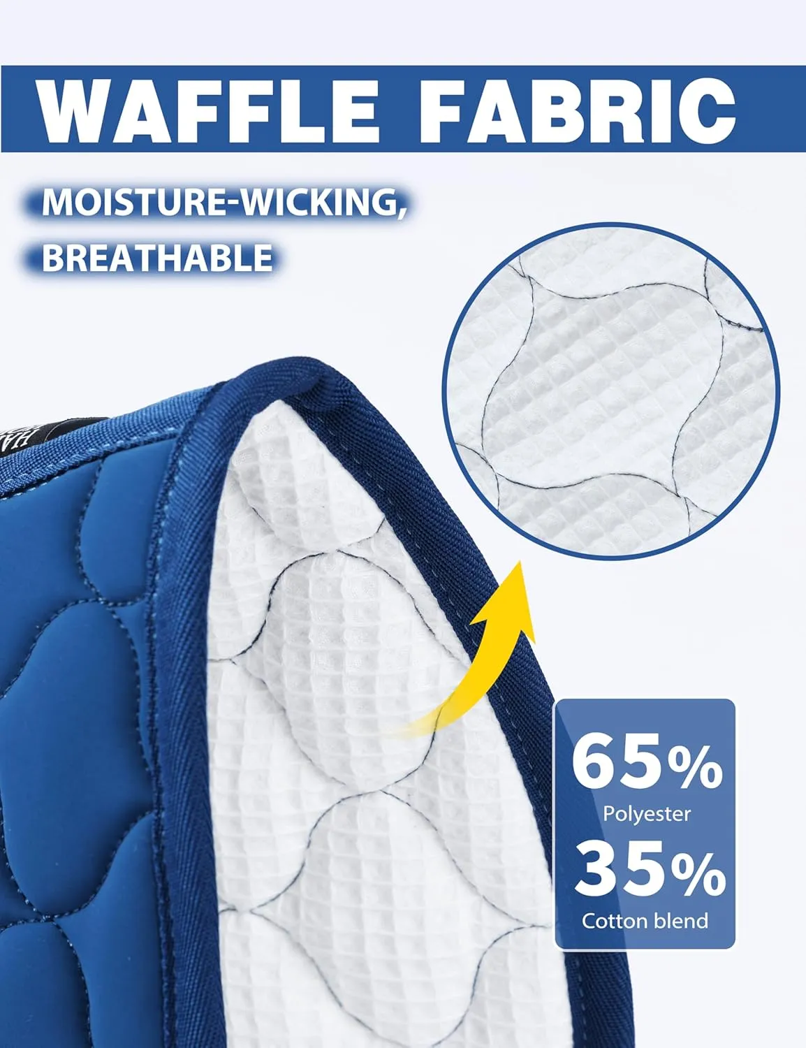 Harrison Howard Half Pad for Horse Riding Saddle Pad English Cushioning Saddle Pad Soft Breathable Pad for Horses