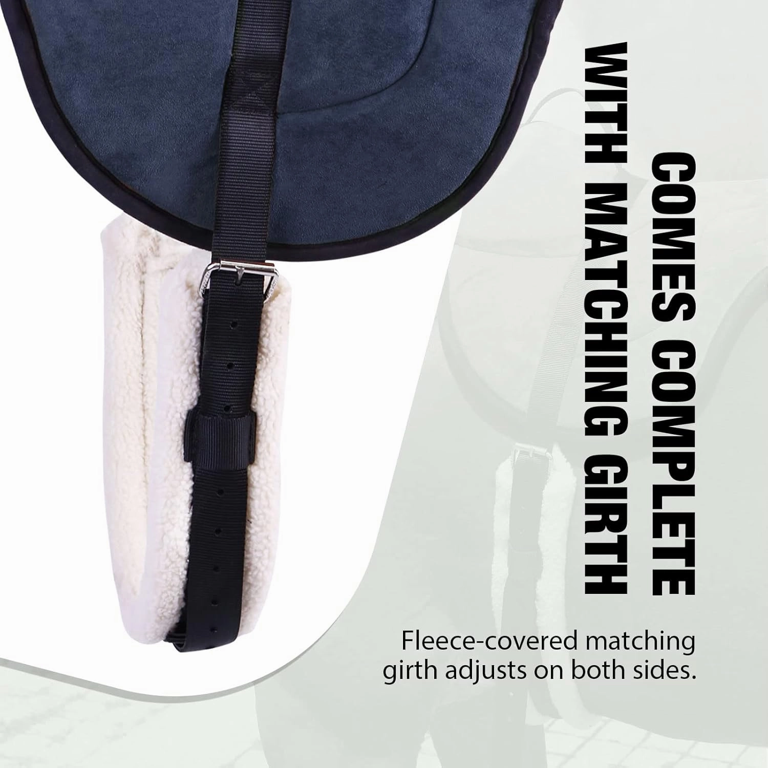 Harrison Howard Equestrian Saddle Pad Horse Riding Pad Bareback Pad with Girth