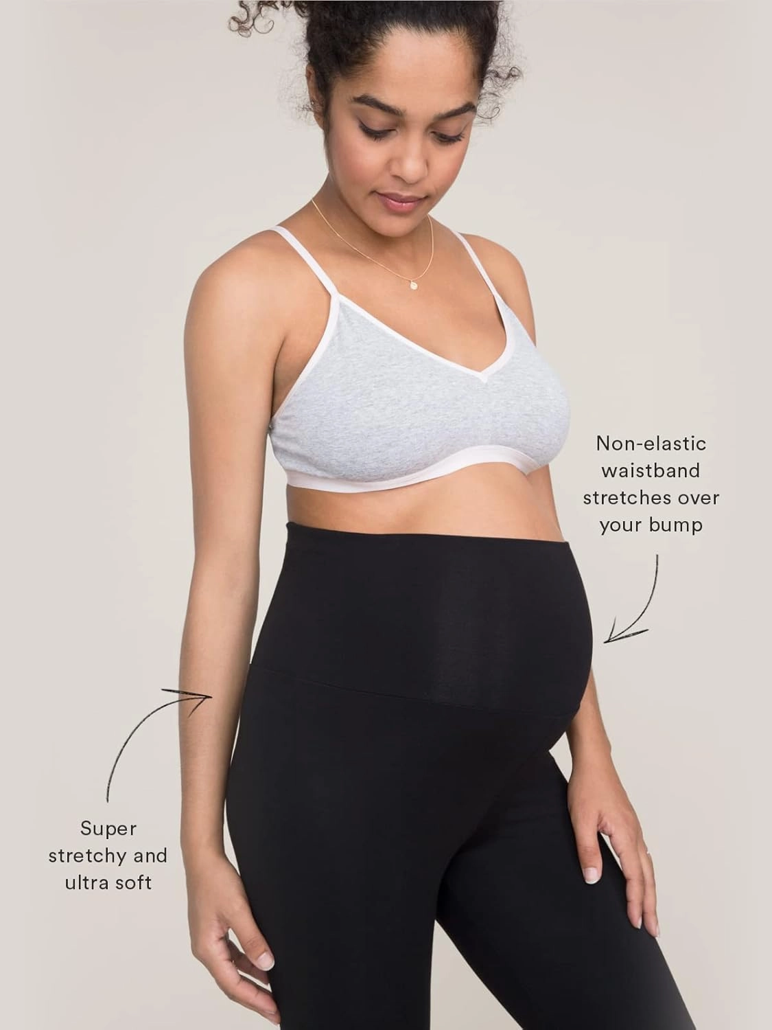 HATCH Premium Maternity & Postpartum Over The Belly Leggings| C-Section Friendly | Moisture-Wicking Fabric Black