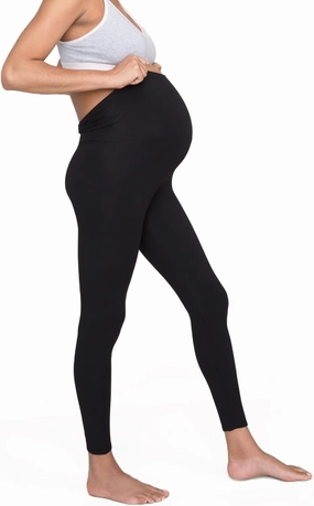 HATCH Premium Maternity & Postpartum Over The Belly Leggings| C-Section Friendly | Moisture-Wicking Fabric Black