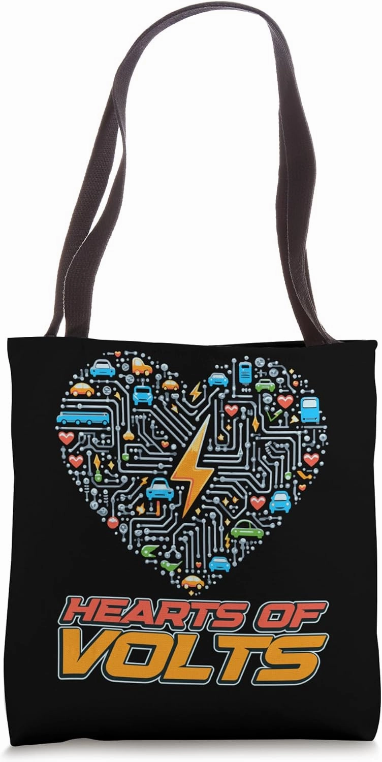 Hearts of Volts Electric Love Circuit Board Car Tote Bag